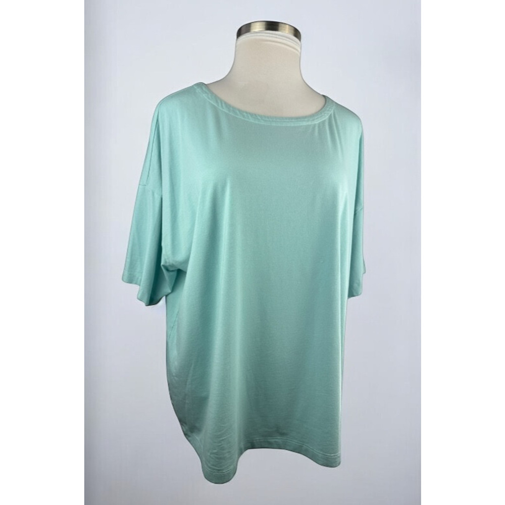✨2/$20 J. Jill Luxe Supima Elbow Sleeve Tee Short Sleeve Top Womens Plus Size 4X - Picture 2 of 12